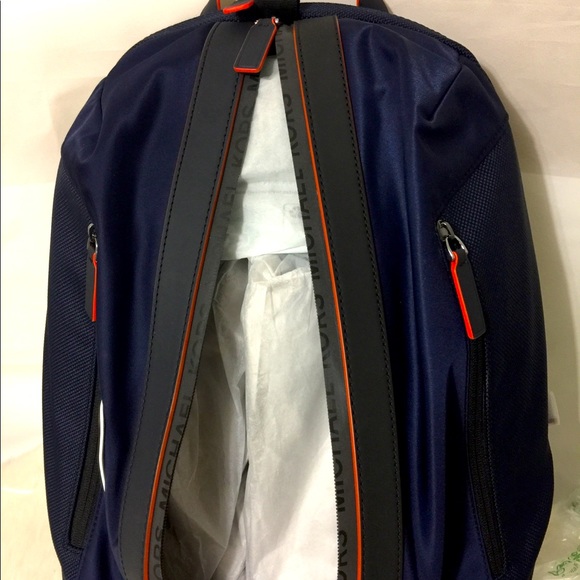 NWT Michael Kors Kent Sports Navy Blue Backpack - Picture 8 of 15